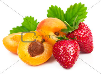 Fresh fruits healthy food berry mix strawberries