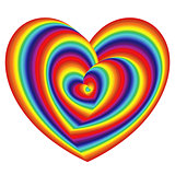 Twisted spectrum of heart shapes over white