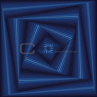 Whirling sequence with blue square forms