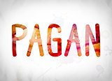 Pagan Concept Watercolor Word Art