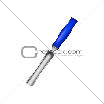 Gouge with blue handle
