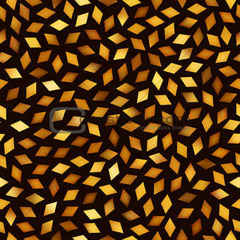 Vector Seamless Multicolor Golden Gradient Rhombus Jumble Pattern