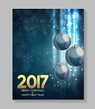 Abstract Beauty Christmas and 2017 New Year Background. Vector I