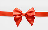 red satin bow
