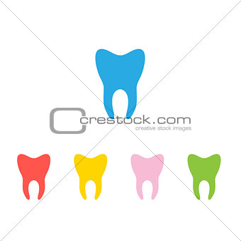 Vector silhouette of the teeth