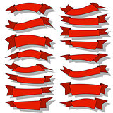 Red ribbons-set