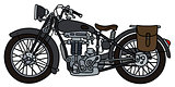 Vintage dark motorcycle