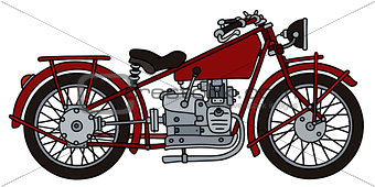 Vintage red motorcycle