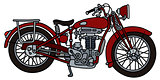 Vintage red motorcycle