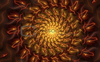fiery yellow spiral
