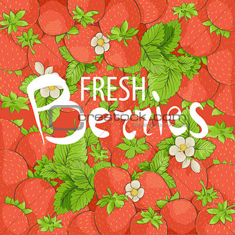 Background of strawberries