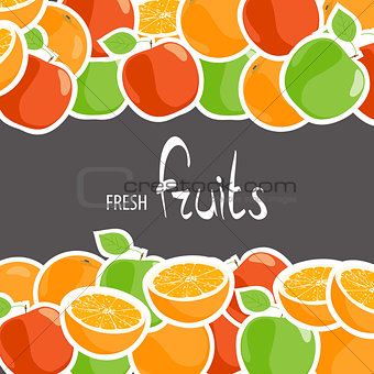 Bright apples and oranges 
