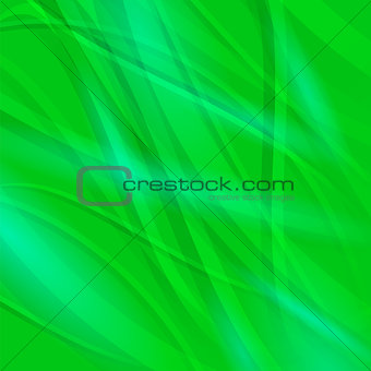 Abstract Green Wave Background