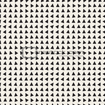Vector Seamless Black and White Triangle Pattern