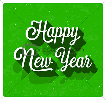 Happy New Year greeting card.