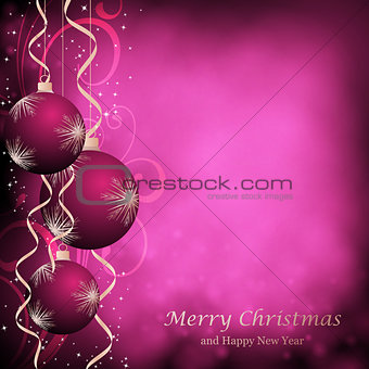 Abstract Christmas ball on New Year background.