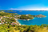 Adriatic archipelago aerial summer view