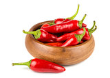 Red hot chili peppers in a bowl