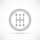Manual transmission outline icon