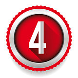 Number Four badge vector