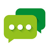 Chat Icon vector green