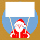 Santa Claus comic style on dotted background