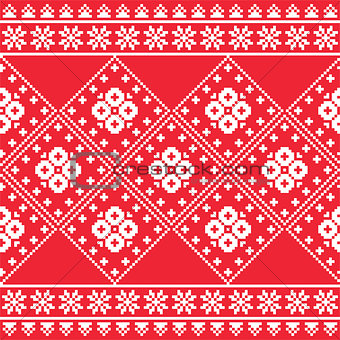 Ukrainian, Eastern European folk art embroidery pattern or print