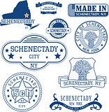 Schenectady, New York. Set of stamps and signs