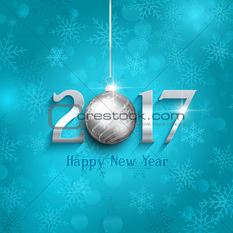 New Year bauble background 