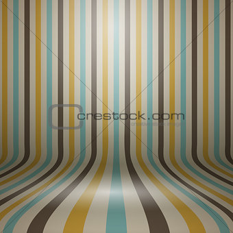 Vintage striped curved display background