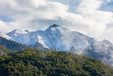 Mountain peak covered with snow