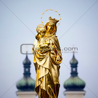 Golden Madonna Statue Tutzing