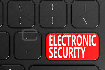 Electronic Security on black keyboard