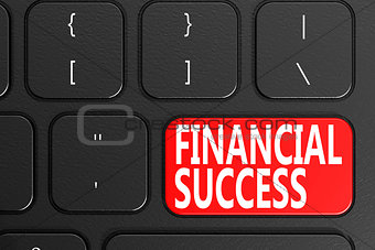 Financial Success on black keyboard