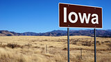 Iowa brown road sign