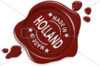 Label seal of Made in Holland