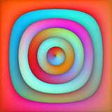 Raster Multicolor Gradient Concentric Circles Abstract Background