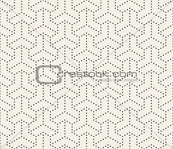 Vector Seamless Black and White Dotted Lines Grid Pattern