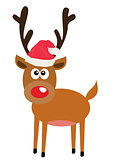 Vector Funny Christmas Deer