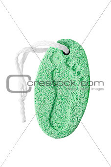 pumice stone for foot care on a white background