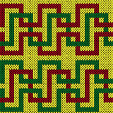 Seamless knitted pattern with intertwining lines