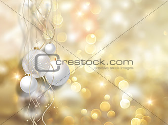 Christmas baubles background