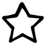 star graffiti spray icon in black over white
