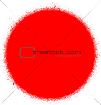 record media graffiti spray icon in red over white