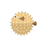 Purcupine Fish Primitive Style Childish Sticker
