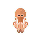 Octopus Primitive Style Childish Sticker