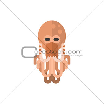 Octopus Primitive Style Childish Sticker