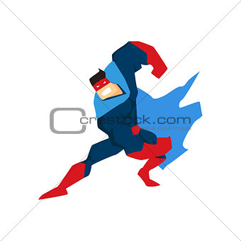 Superhero in Action, silhouette in different poses