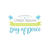 International Peace Day Label Designs In Pastel Colors