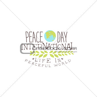 International Peace Day Label Designs In Pastel Colors